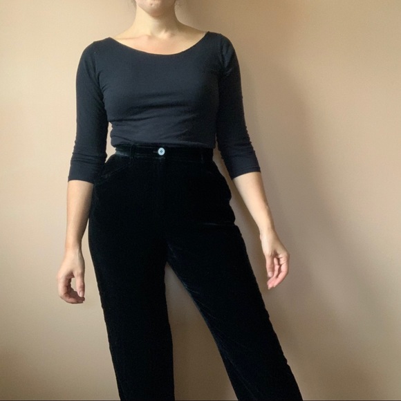 80s Ungaro High Waisted Velvet Pants - Picture 2 of 8